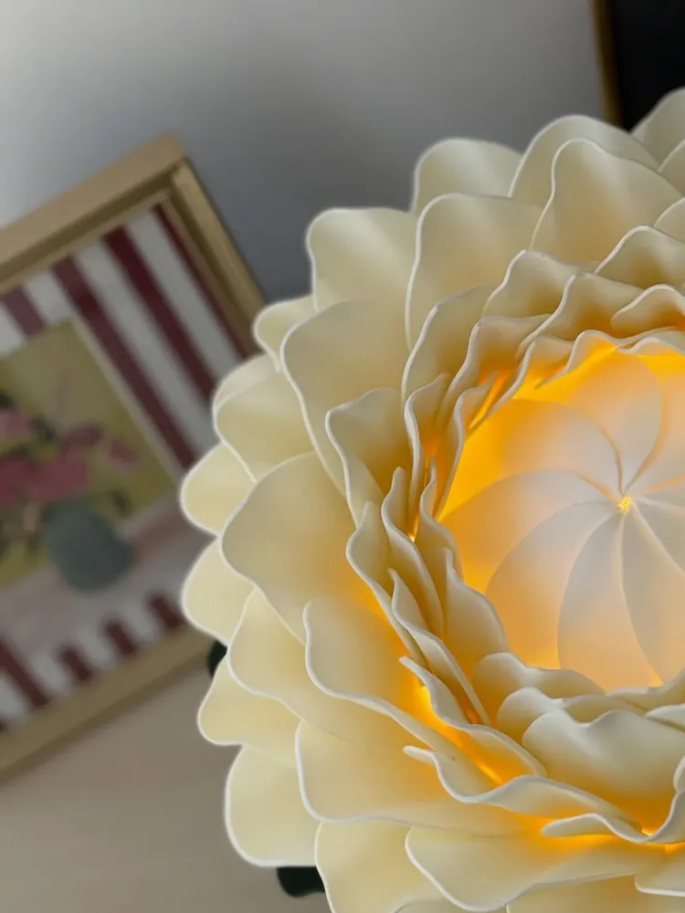 Lansman için hazırlanan lotus masa lambası