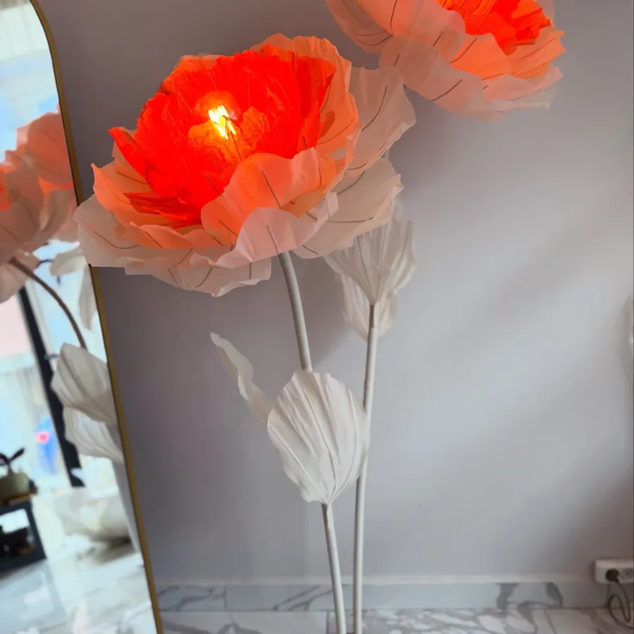 İkili Organze Polin: Eden Floral Art el yapımı lambader